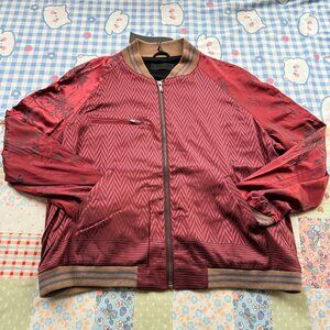 Haider Ackermann FW15 Cheveron Silk/Linen Floral Bomber